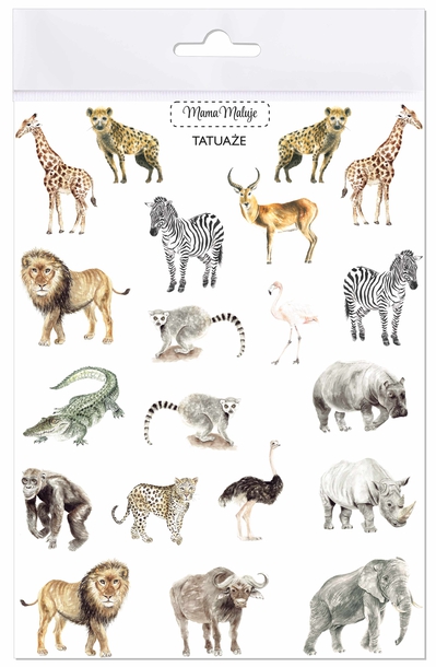 Tatuaże zmywalne Zwierzęta Afryki  (1)