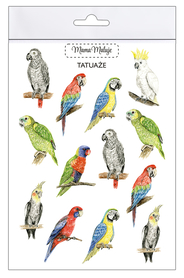 Tatuaże zmywalne Papugi