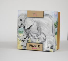 Puzzle Słonie 60 el.